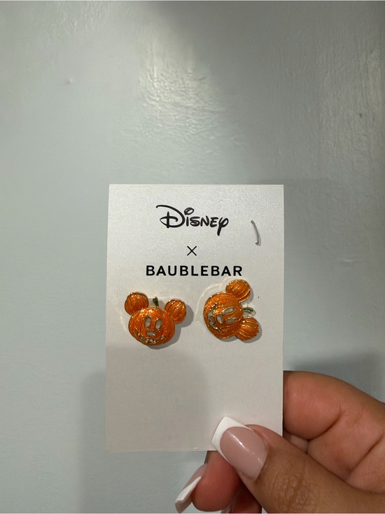 BaubleBar Other - BaubleBar Orange Pumpkin Mickey Stud Earrings for Kids